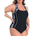 thumbnail image 4 of Charmo Plus Size Swimsuit for Womens One Piece Athletic Racerback Bathing Suits, 4 of 5