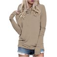 thumbnail image 1 of Timegard Womens Hoodies Plus Size Long Sleeve Thumb Hole Pullover Fall Casual Solid Color Comfy Tops, 1 of 5