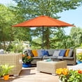 thumbnail image 2 of Outsunny Parasol de Patio 6,6 Pi, Parasol d'Extérieur avec 6 Baleines Solides, Orange, 2 of 10