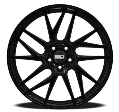 4 x jantes Euro Design Tech en alliage Noir brillant de 18x8 pouces pour 2015 - 2026 Mercedes-Benz C-Class (convient pour W205 & W206)