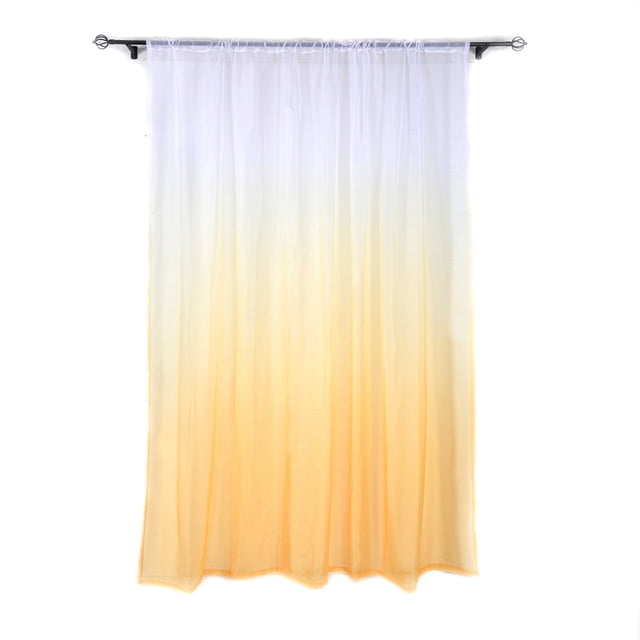 YZHM Gradient Sheer Curtain Tulle Window Treatment Voile Drape Valance 1 Panel Fabric