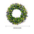 thumbnail image 3 of Spring Wreaths for Front Door, Summer Wreaths for Front Door, Plastic Colorful Wreath Spring and Summer Colorful Leaf Wreath Spring and Summer Decoration Gate Pendant, Spring Wreath for Front Door, 3 of 9