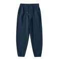 thumbnail image 4 of aohooy Men's Fleece Elastic Bottom Jogger Sweatpants - Drawstring Workout Track Running Gym Athletic Pants with Pockets Navy,L, 4 of 8