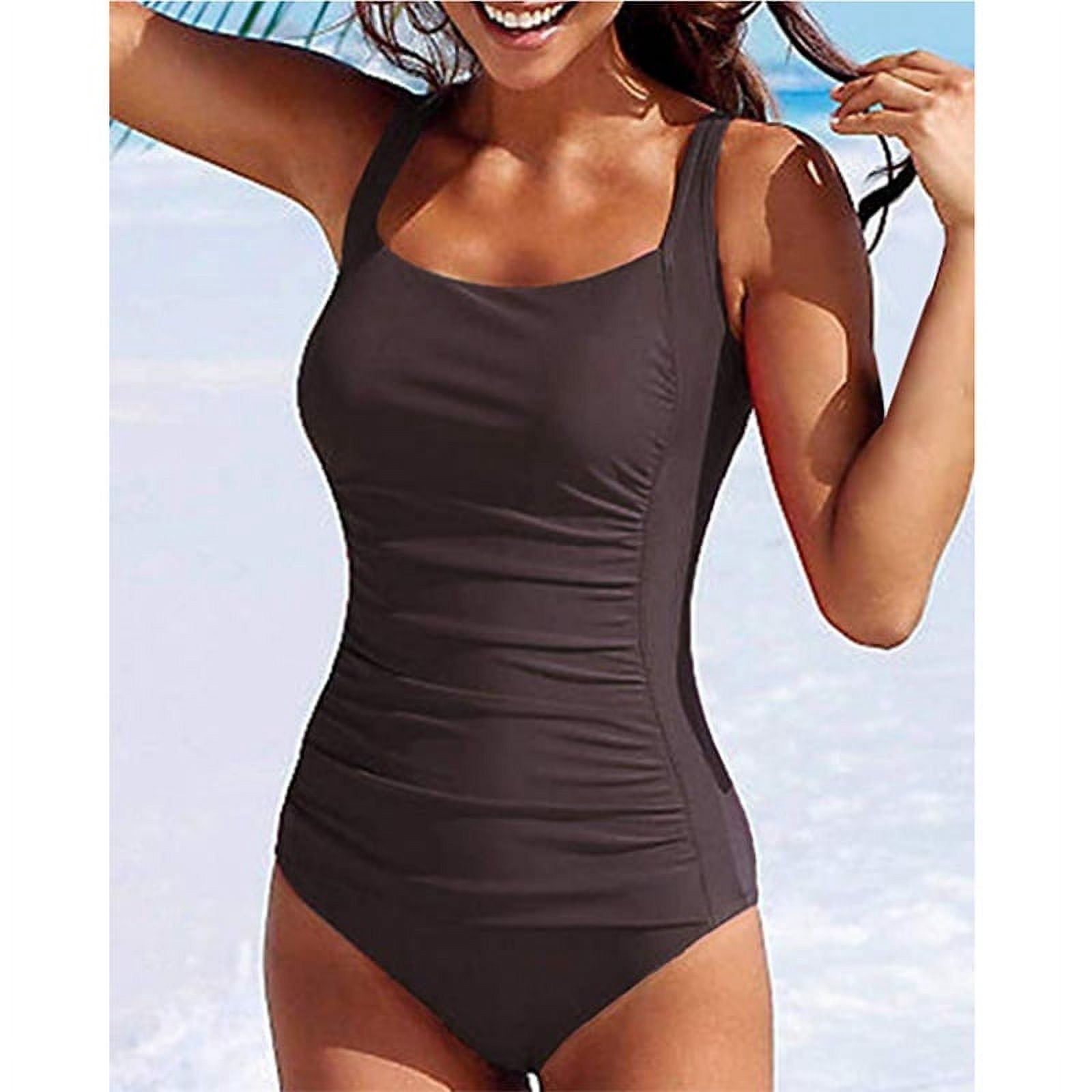 Maillots de Bain une Pièce pour Femmes Froncés, Contrôle du Ventre