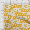 thumbnail image 1 of oneOone Polyester Lycra Mustard Yellow Fabric Florals Sewing Material Print Fabric By The Yard 56 Inch Wide, 1 of 4