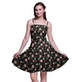 thumbnail image 1 of Bimba Floral Ladies Smocked Waist Mini Sun Dress Printed Summer Holiday Party Wear-X-Small, 1 of 5