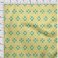 thumbnail image 4 of oneOone Cotton Silk Medium Yellow Fabric Geometric Fair Isle Pattern Sewing Material Print Fabric By The Yard 42 Inch Wide, 4 of 4