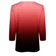 thumbnail image 5 of Yuyuzo Womens 3/4 Sleeve Tops Basic Button Crew Neck Solid Color Loose Fitted Tunics Tee Blouses, 5 of 5