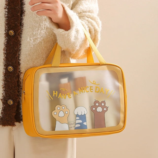 Large Capacity Transparent Cosmetic Storage Bag Large Cosmetic Makeup Travel Organizer For Men And Women Cosmetic Storage Bag