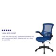 thumbnail image 2 of Mid-Back Blue Mesh Swivel Ergonomic Task Office Chair with Flip-Up Arms, 2 of 9