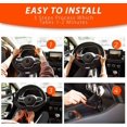 thumbnail image 4 of Heated Steering Wheel Cover, Quick Heating Suede Plush Cover with Automatic Temperature Control, Universal Fit for Cars, Trucks, Winter Hand Warming Automotive Protector (Black), 4 of 8