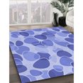 thumbnail image 3 of Ahgly Company Tapis d'Intérieur Lavable en Machine Rectangle Transitionnel Jeans Bleu, 5 Pieds x 8 Pieds, 3 of 7