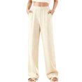 thumbnail image 2 of Cowsor Kids' Solid Color Elastic Waist Long Pants - Loose Breathable Sleeping Pants with Side Pockets, Dual-Purpose for Daily Wear & Sleep, Soft Fit 5-15 Years, 2 of 5