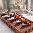 thumbnail image 4 of Dish Plate, Stainless Steel Rust Proof Easy to Clean Towel Tray Special Shapes Stylish Look Exquisite Design Mini Appetizer Plates for Nuts, Snacks, Towels, Desserts, 4 of 8