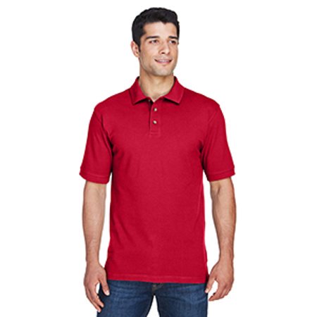 Harriton Polo à Manches Courtes en Coton Piqué Ringspun pour Hommes 6 oz.