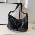 thumbnail image 1 of TopLLC Bags For Women Soft Foldable Vegan Leather Shoulder Handbag Stylish Slouchy Tote Purses Polyester Shoulder Sack, 1 of 6
