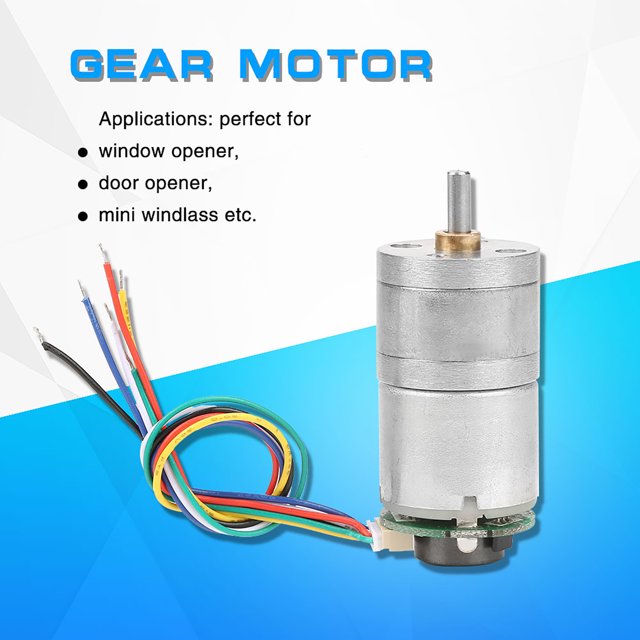 12V Encoder Gear Motor, GM25-310 DC Gear Motor Metal Gearmotor, Low Noise Door Opener For Window Opener