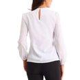 thumbnail image 3 of INSPIRE CHIC Chemisier en Mousseline pour Femmes Travail Bureau Col Montant Manches Longues Blouse S Blanc, 3 of 6