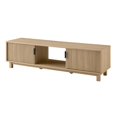 thumbnail image 3 of Pemberley Row MDF Oak TV Stand Rectangular Contemporary 58" Unassembled, 3 of 10
