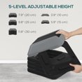 thumbnail image 4 of Soozier Aerobic Exercise Step, 5-Level Height Adjustable Stepper, Grey, 4 of 10