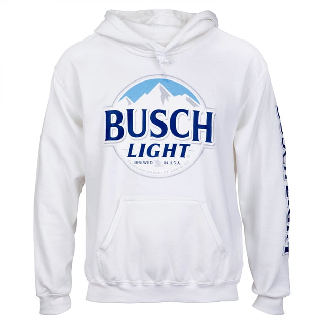 Busch Chandail à Capuchon Coloris Blanc avec Logo de Bière Légère - Petit