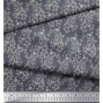 thumbnail image 2 of Soimoi Georgette Viscose Fabric Leaves & Floral Block Decor Fabric Printed Yard 42 Inch Wide, 2 of 3