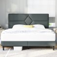 thumbnail image 1 of Full Bed Frame, GELBIY Full Size Platform Bed With Fabric Upholstered Headboard, Gray, Easy Assembly, 1 of 5