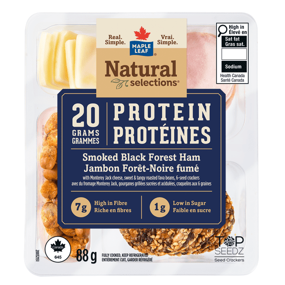 Maple Leaf Natural Selections® Smoked Black Forest Ham Protein Kit, 88 g