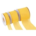 thumbnail image 2 of Joycrosso Burlap Wired Edge Ribbon 1 inch x 10 Yards, Yellow, Ideal for Crafting, Gift Wrapping, Wreath, Christmas Tree, and Rustic Wedding Decorations, 2 of 4