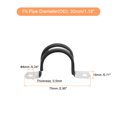 thumbnail image 2 of Unique Bargains 12Pack 1-3/16' Cable Clamp U Shape Stainless Steel Rubber Cushioned Pipe Strap, 2 of 5