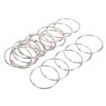 thumbnail image 1 of Unique Bargains Metal Binder Rings, Detachable Index Snap Clips, Silver Tone, 20 Pack, 1 of 5