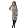 thumbnail image 3 of Moomaya Kurti Indienne Imprimée Tunique en Coton pour Femme Col Mandarin Kurta Longueur Genou, 3 of 6