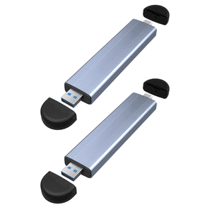 2X M.2 SSD Affaire M.2 à USB 3.1 Gen 2 10Gbps NVME SSD Cas double interface en ligne SSD Appui aux dossiers NVME Protocole