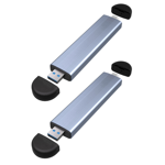 2X M.2 SSD Affaire M.2 à USB 3.1 Gen 2 10Gbps NVME SSD Cas double interface en ligne SSD Appui aux dossiers NVME Protocole
