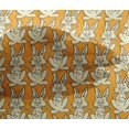 thumbnail image 4 of oneOone Viscose Chiffon Fabric Rabbit Block Printed Craft Fabric BTY 42 Inch Wide, 4 of 4