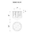 thumbnail image 2 of 4 Light Drum Shade Flush Mount with Chrome finish, 2 of 2