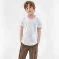 thumbnail image 2 of Hauts d'Été pour Filles, T-Shirts à Manches Courtes, Col Rond, Coupe Ample, Décontracté, Printemps, pour Garçons 5-6T, 2 of 7