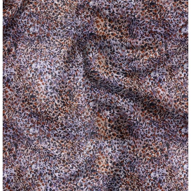 Soimoi Viscose Chiffon Fabric Leopard Animal Skin Printed Fabric 1 Yard 42 Inch Wide