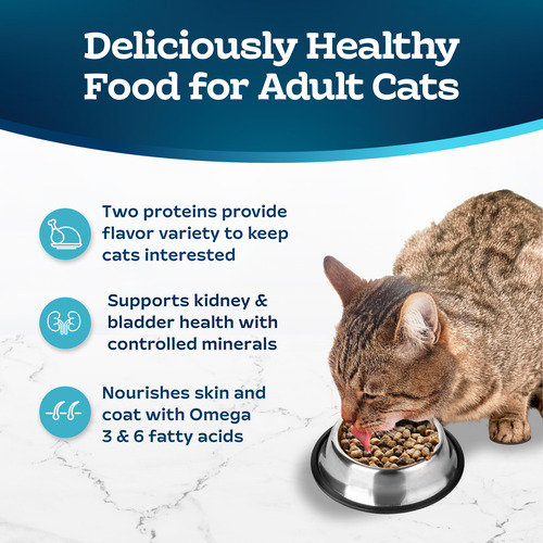 BLUE Tastefuls Santé Multiprotéines pour chat Adultes Recette poulet et dinde, 5 lb
