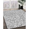 thumbnail image 3 of Ahgly Company Tapis Rond Lavable en Machine Intérieur Transitionnel Gris Platine, 5 Pieds Rond, 3 of 7