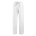 thumbnail image 1 of Summer Pants for Women Plus Size Straight Leg Casual Loose Elastic Waisted Drawstring Slacks Trousers with Pockets, 1 of 7