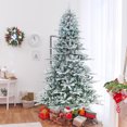 thumbnail image 2 of Costway 8 FT Snow Flocked Artificial Christmas Tree with 1447 PVC & PE Tips 800 LED Lights, 2 of 10