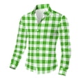 thumbnail image 4 of Timdgard Button down Shirts for Men Fall Plaid Lapel V Neck Long Sleeve Shirts Work Casual Tops, 4 of 8
