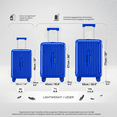thumbnail image 2 of WINGOMART 3-Piece Luggage Set Lightweight Durable PC+ABS Hardshell, Double Spinner Wheels, TSA Lock - 22in/26IN/30in - BLUE, 2 of 9