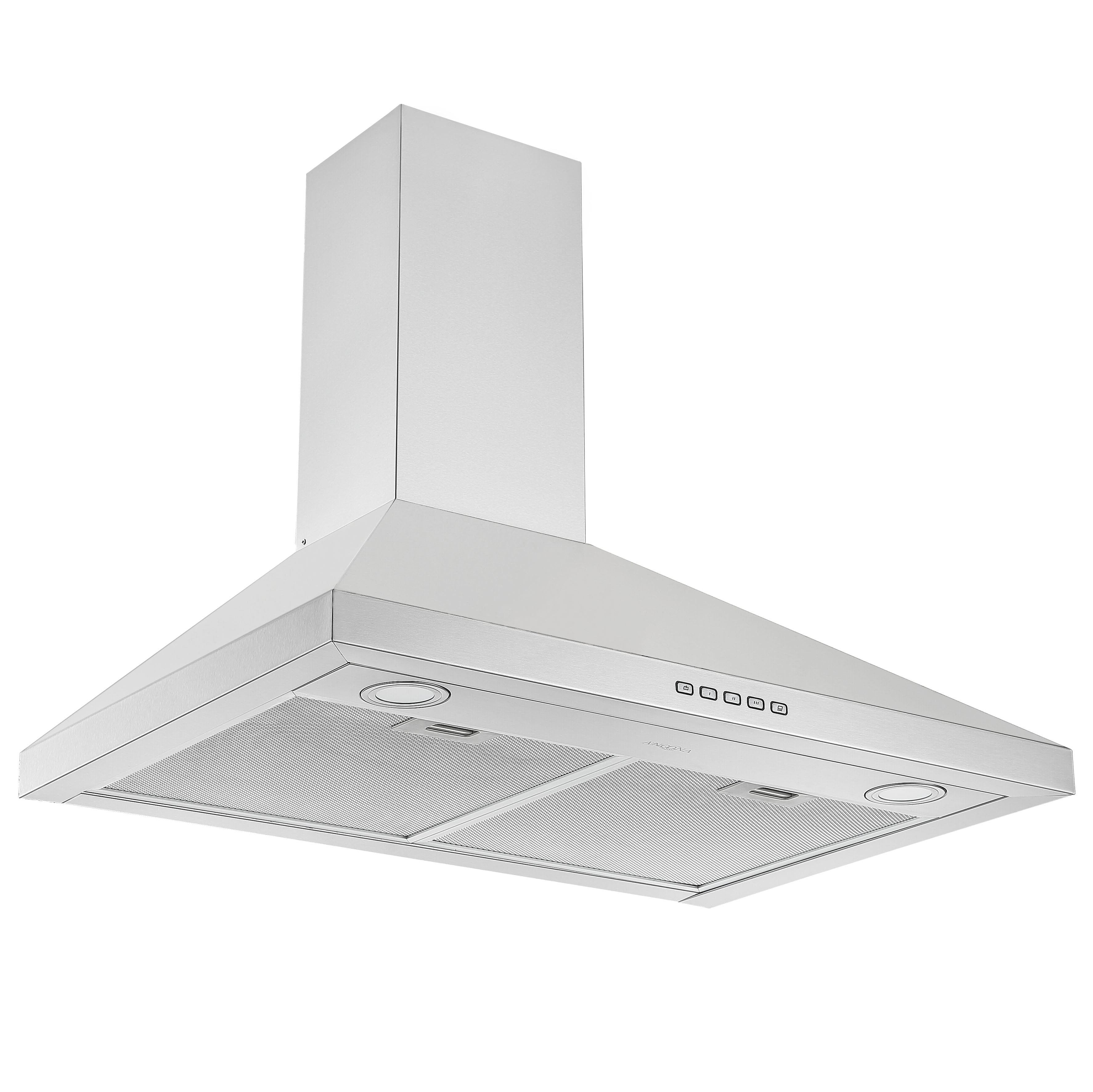 Ancona 30 in. Convertible Wall Mount Pyramid Range Hood in Stainless Steel