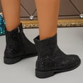 thumbnail image 4 of Amzcrzy Bottines pour Femmes Bottines Mi-Cheville pour Femmes Talon Épais Bout Rond Bottines pour Femmes Bottines pour Femmes Bottes pour Femmes Bottes pour Femmes Mode pour Femmes, 4 of 6