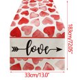 thumbnail image 3 of Rbaofujie Tablecloth Valentine's Day Table Flag Festival Decoration Little Gnome Pattern Linen Table Cloth 33 * 183cm, 3 of 7
