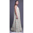 thumbnail image 3 of Bimba Robe de Nuit Blanche à Feuilles et Baies pour Femmes, Nuisette Imprimée à Bretelles Spaghetti, Robe Maxi, Vêtement de Nuit, Très Grand, 3 of 5