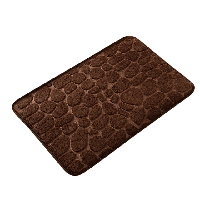 Matoen12 Bath Rugs Ultra Absorbent Non-Slip Memory Foam Rugs Machine Washable Soft Bath Mats Coffee 23.6x15.7 Inch
