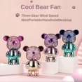 thumbnail image 4 of innotech Portable Fan,Mini Cute Bear Desk Fan Small Quiet,3-Speed Adjustable Usb Powered Fan,Electroplating Cute Shape, 4 of 6